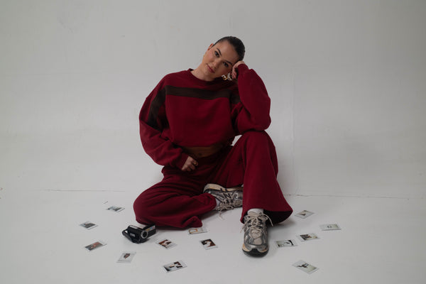 Lisbon Layover Tracksuit - Dark Red